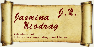 Jasmina Miodrag vizit kartica